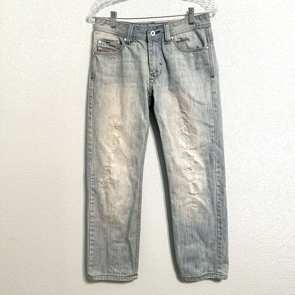 Diesel Adidas Jeans Viker Ad Tag Size 29x34 Actual 30x29 Distressed Blue Denim